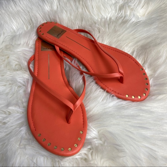 coral orange sandals